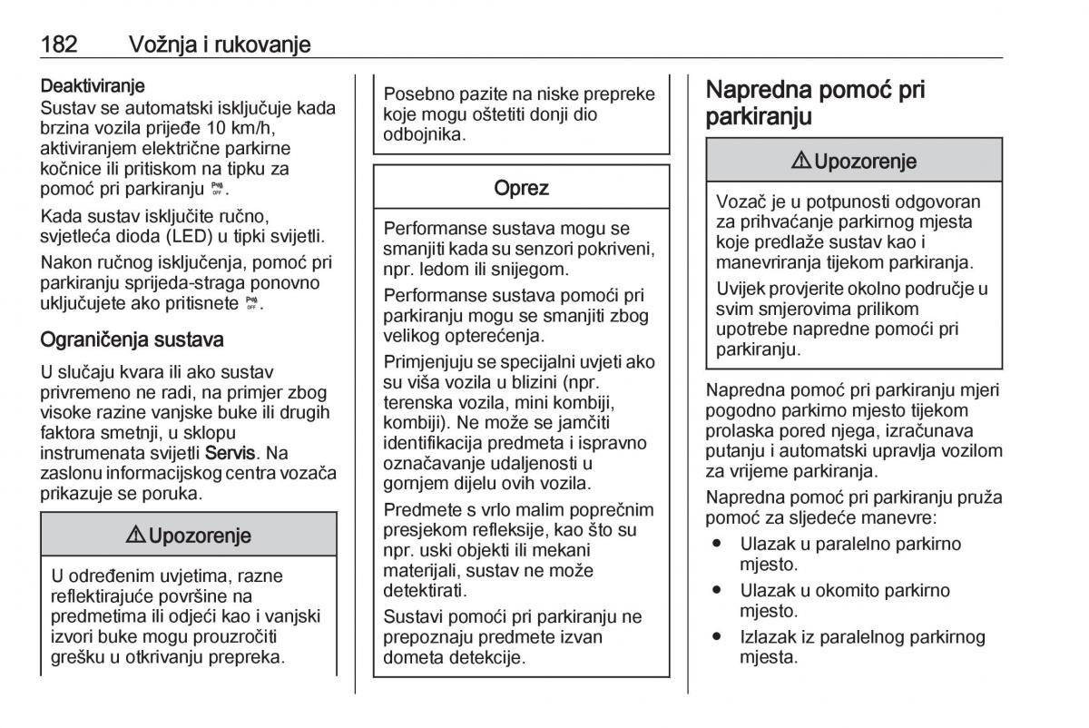 Opel Grandland X vlasnicko uputstvo / page 184