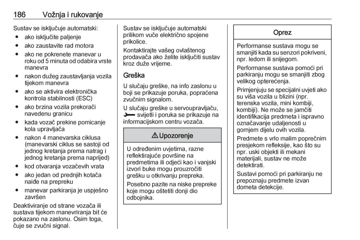 Opel Grandland X vlasnicko uputstvo / page 188