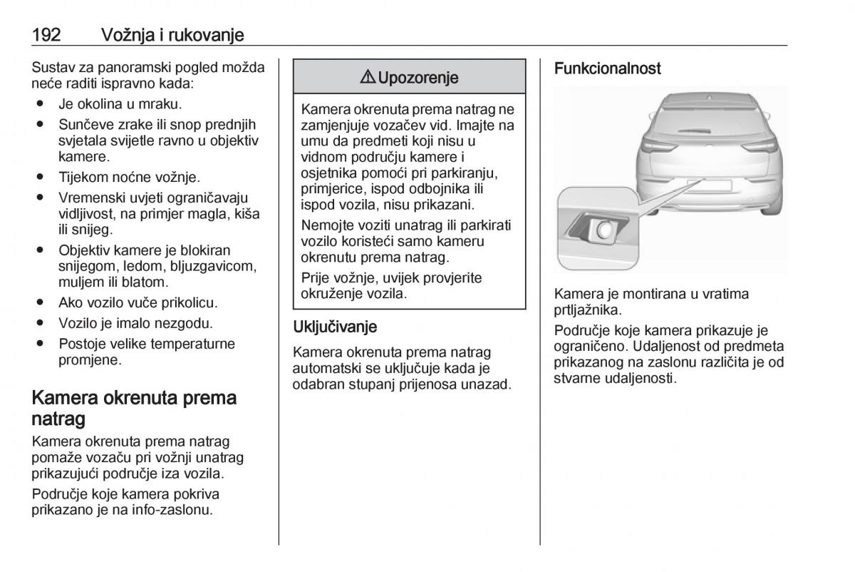 Opel Grandland X vlasnicko uputstvo / page 194