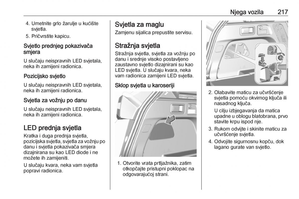 Opel Grandland X vlasnicko uputstvo / page 219