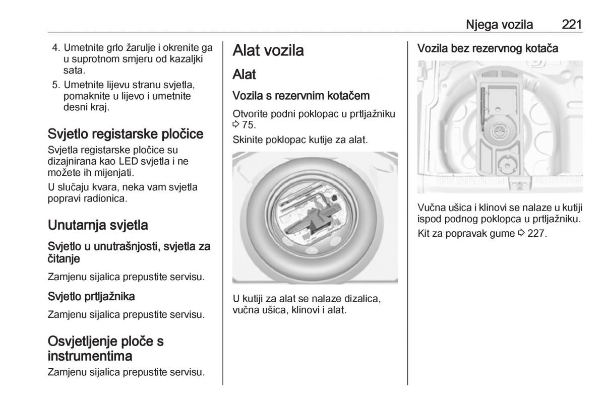 Opel Grandland X vlasnicko uputstvo / page 223