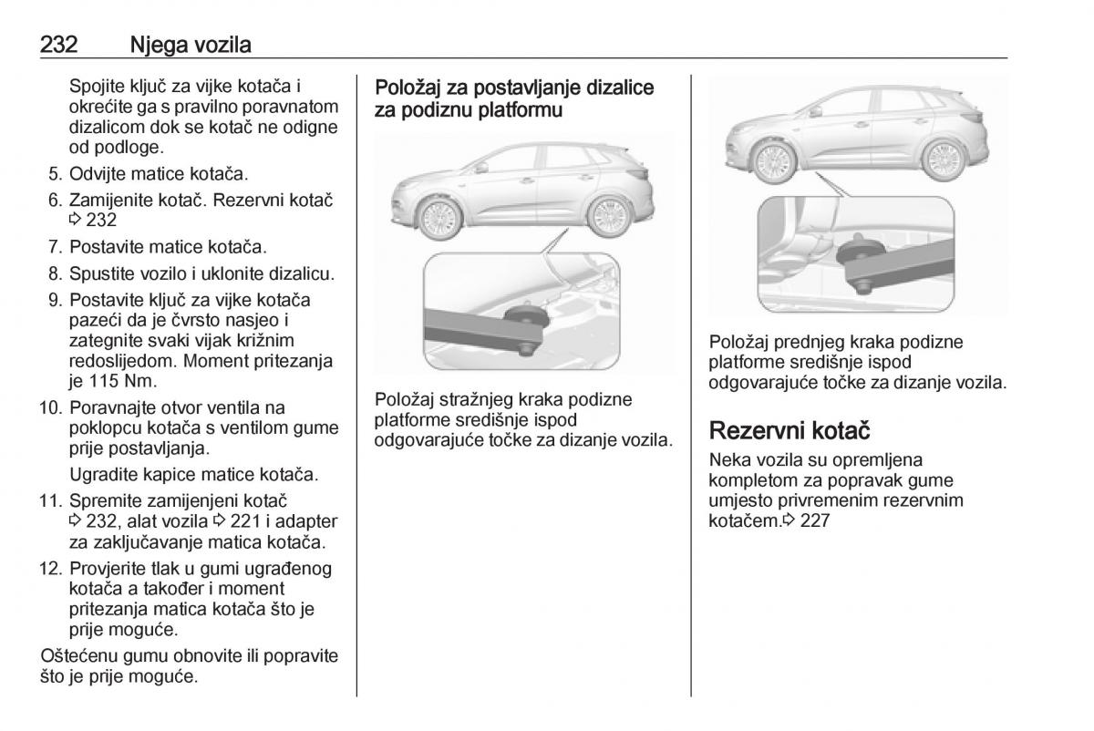 Opel Grandland X vlasnicko uputstvo / page 234