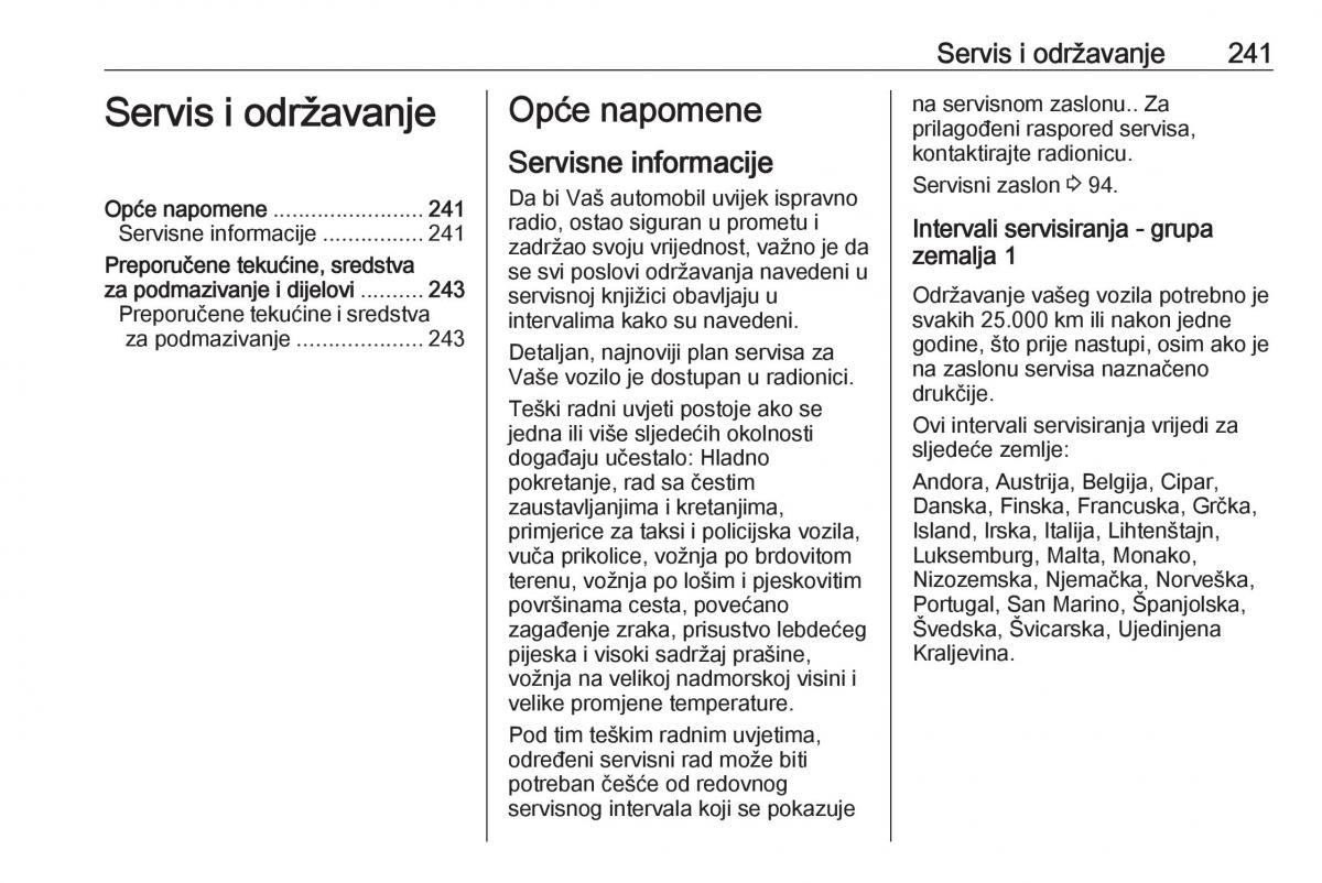 Opel Grandland X vlasnicko uputstvo / page 243