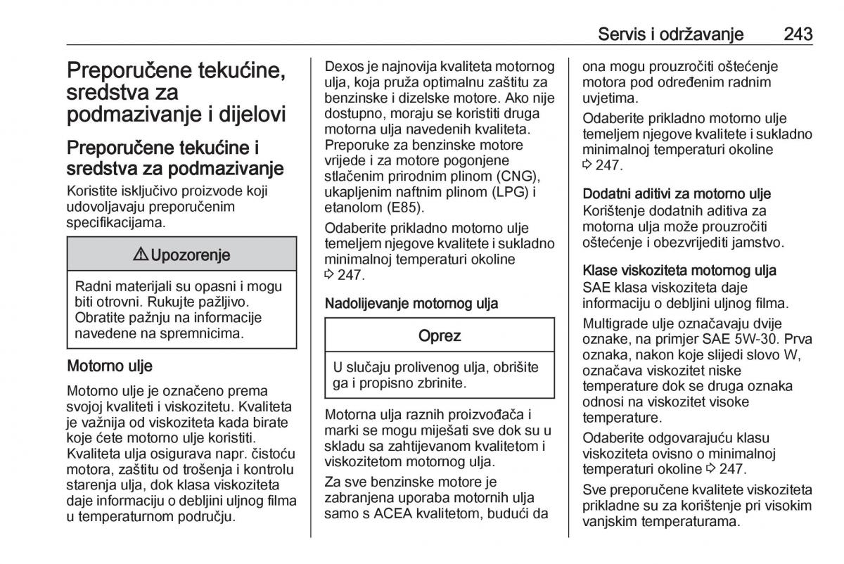 Opel Grandland X vlasnicko uputstvo / page 245