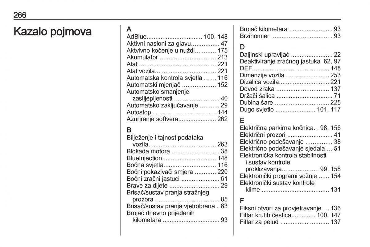 Opel Grandland X vlasnicko uputstvo / page 268