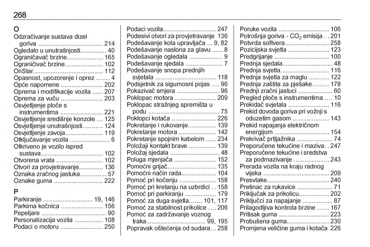 Opel Grandland X vlasnicko uputstvo / page 270