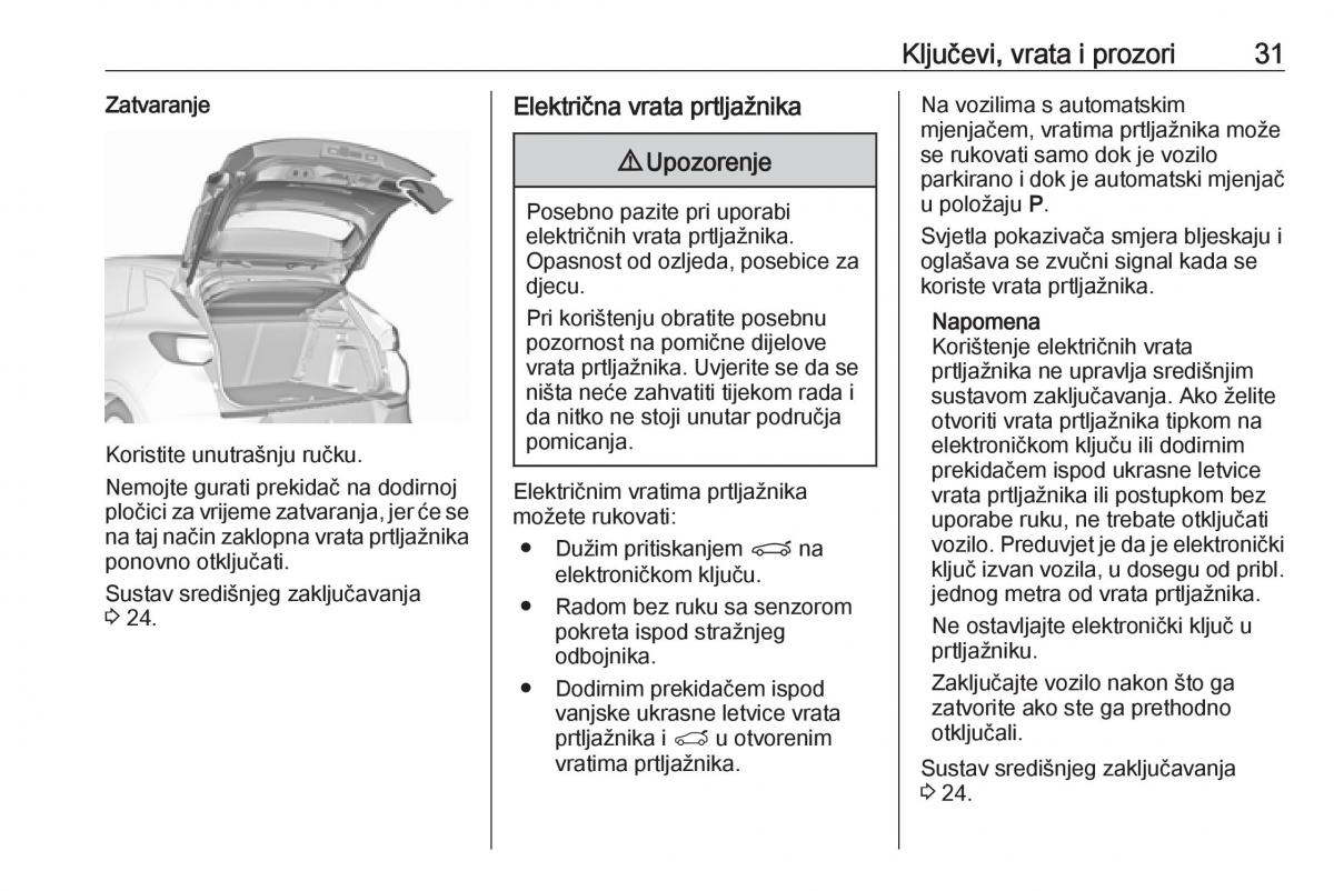 Opel Grandland X vlasnicko uputstvo / page 33