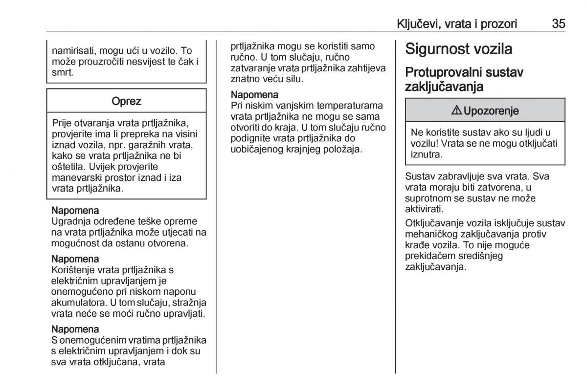 Opel Grandland X vlasnicko uputstvo / page 37