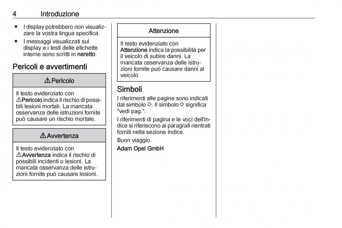 Opel Grandland X manuale del proprietario / page 6