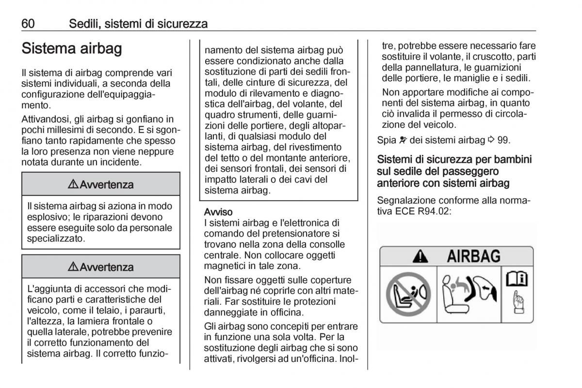 Opel Grandland X manuale del proprietario / page 62