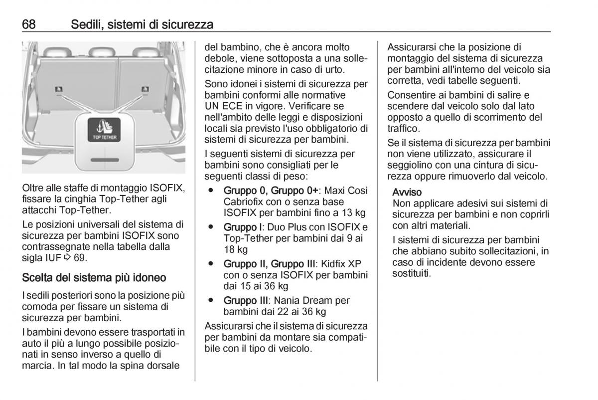 Opel Grandland X manuale del proprietario / page 70