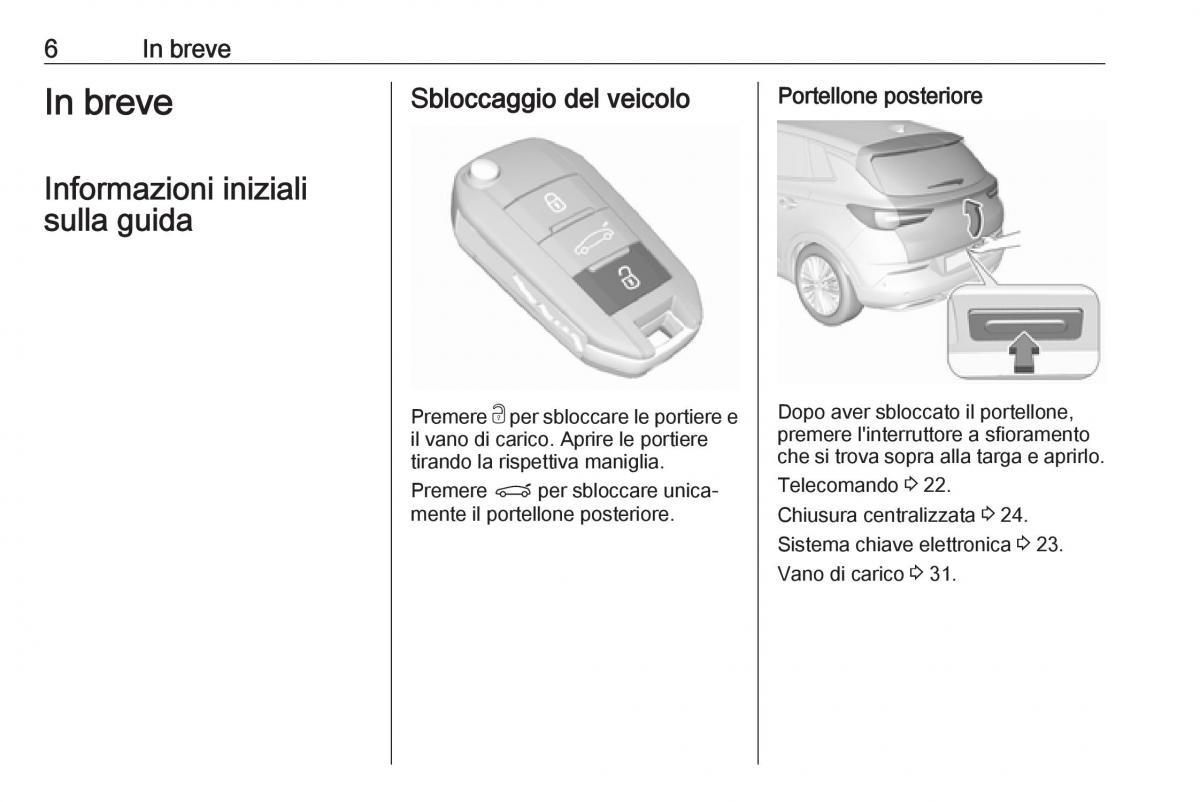 Opel Grandland X manuale del proprietario / page 8