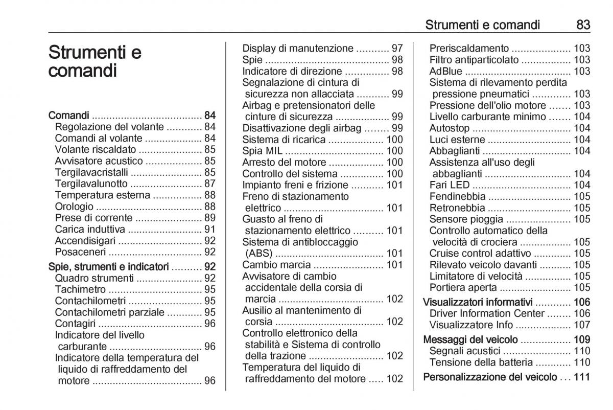 Opel Grandland X manuale del proprietario / page 85