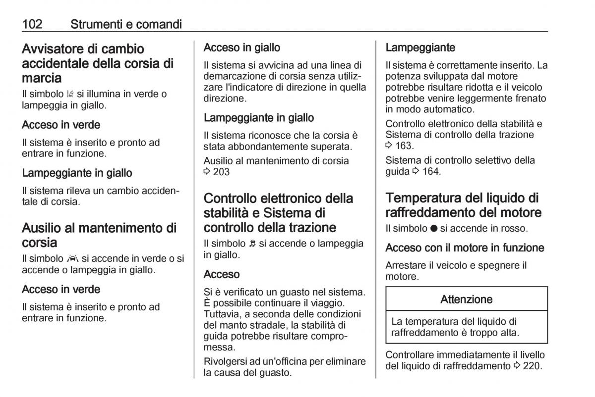 Opel Grandland X manuale del proprietario / page 104