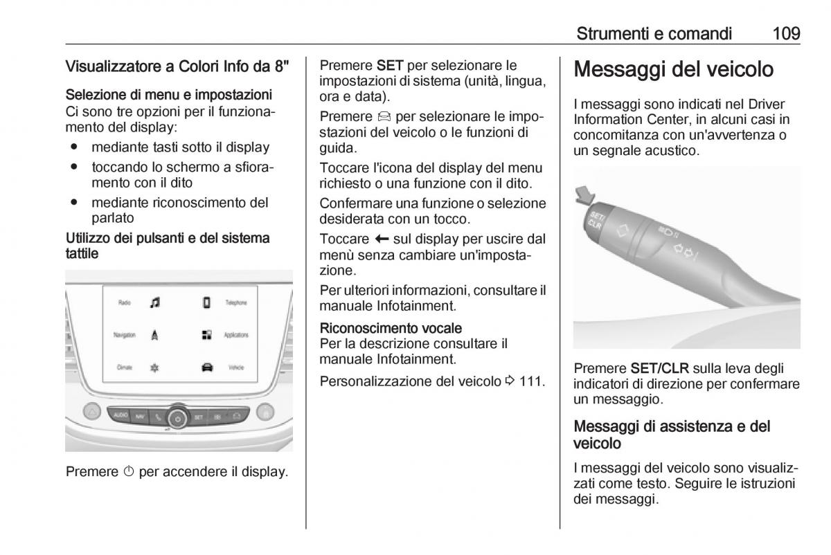 Opel Grandland X manuale del proprietario / page 111