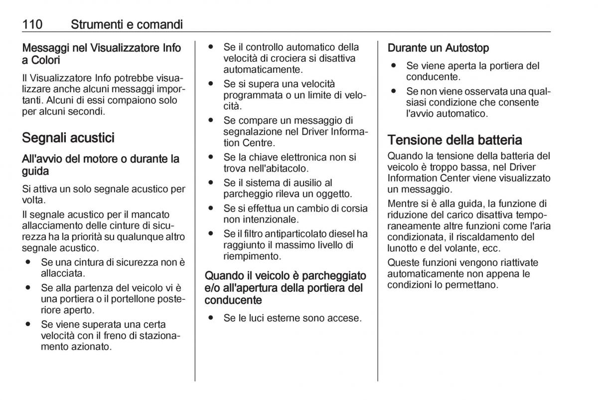 Opel Grandland X manuale del proprietario / page 112