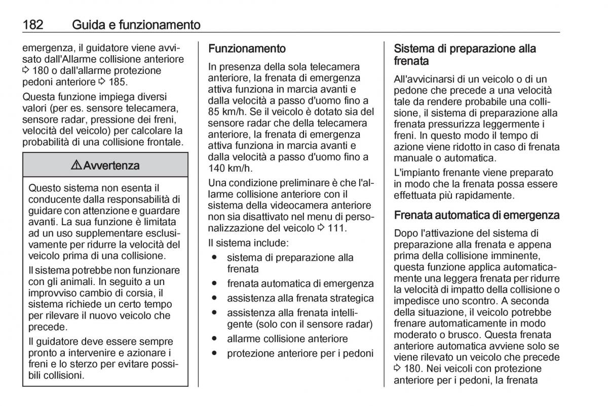 Opel Grandland X manuale del proprietario / page 184