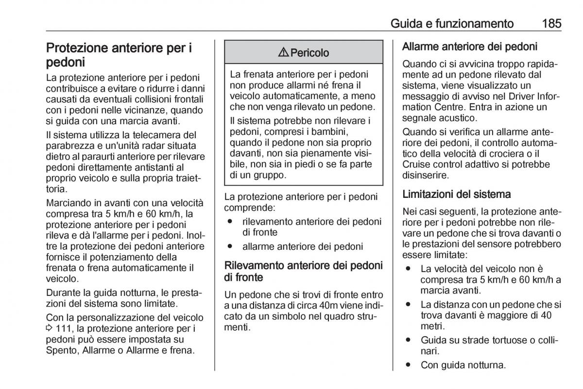 Opel Grandland X manuale del proprietario / page 187