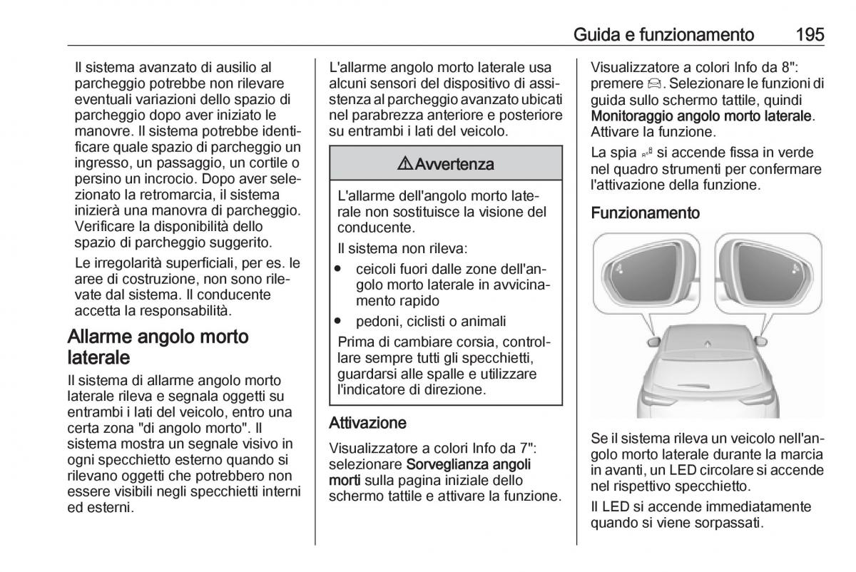 Opel Grandland X manuale del proprietario / page 197