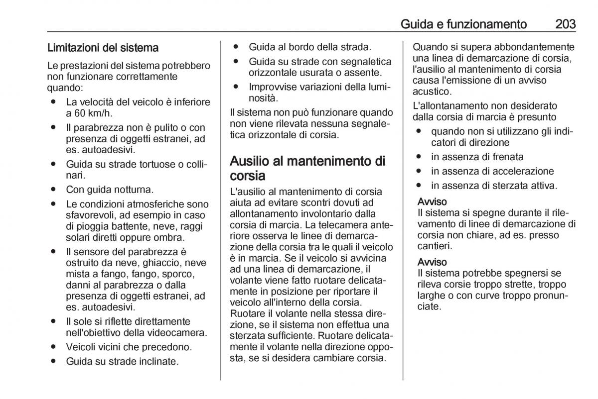 Opel Grandland X manuale del proprietario / page 205