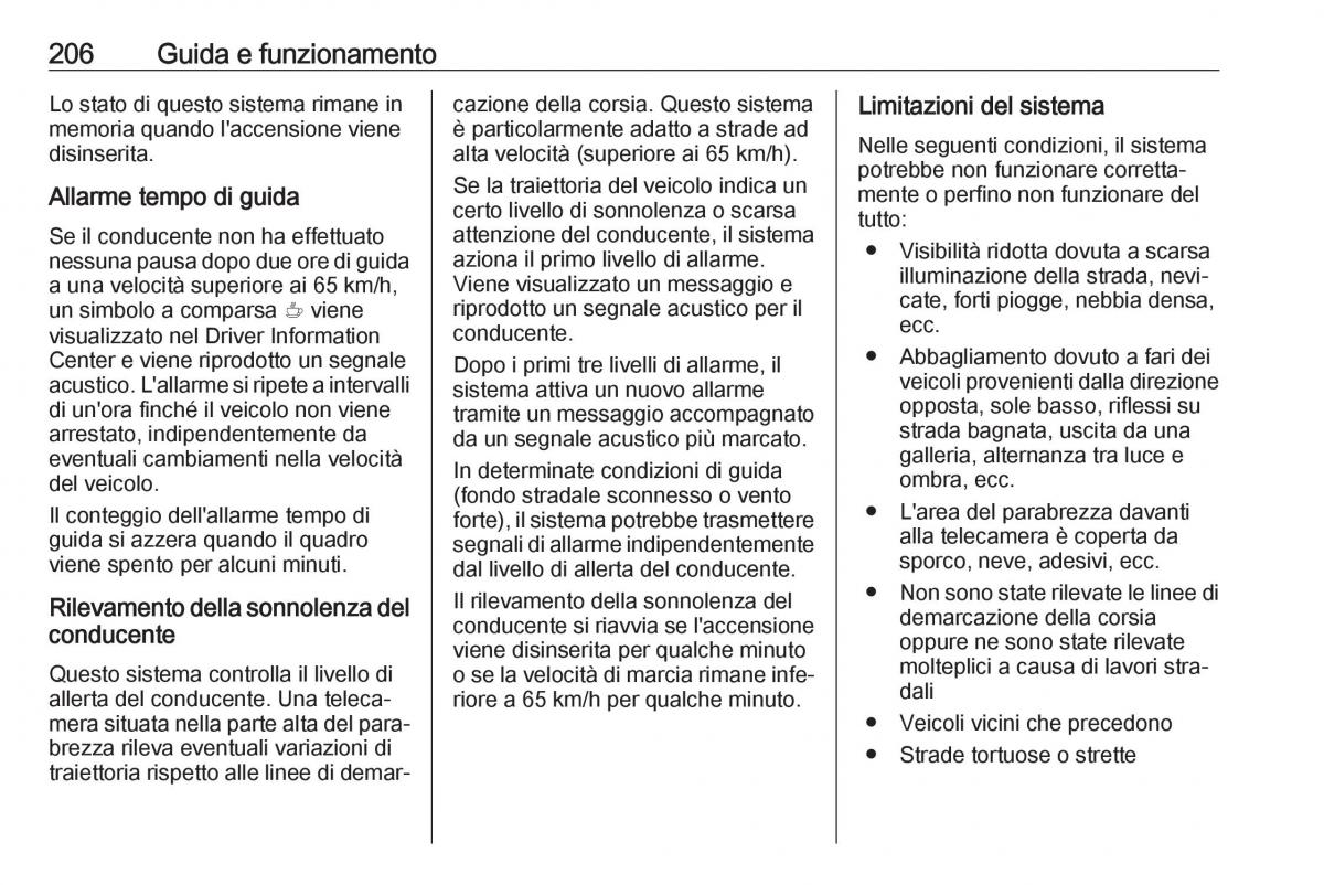 Opel Grandland X manuale del proprietario / page 208