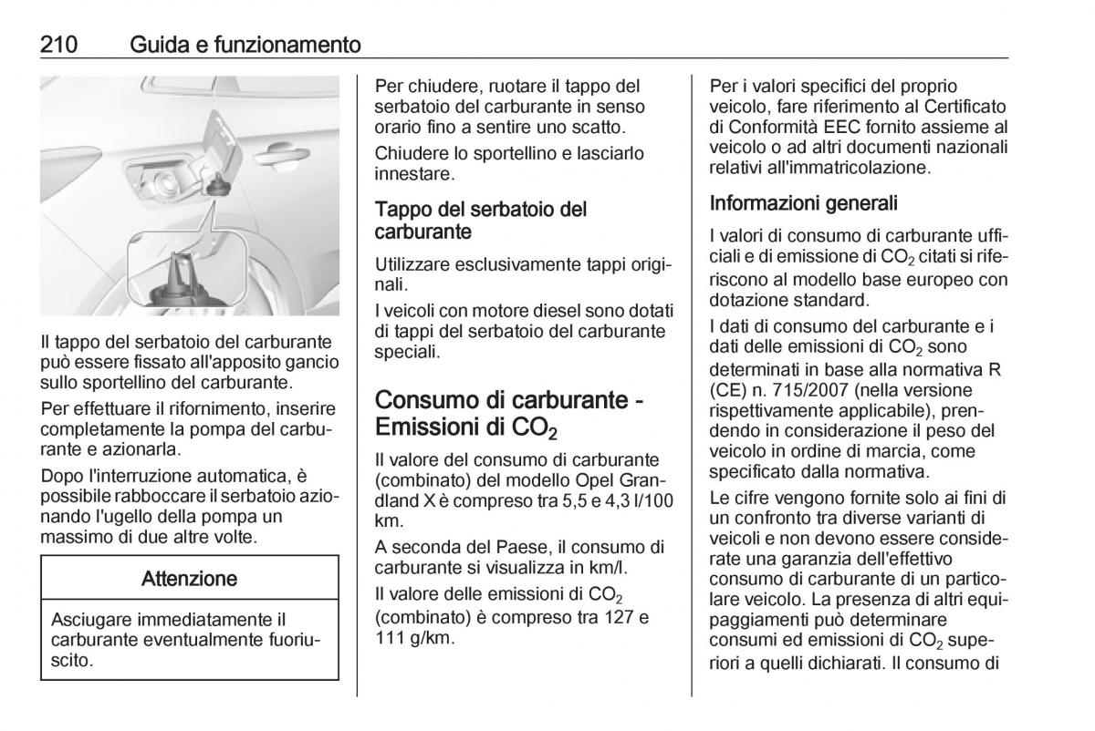 Opel Grandland X manuale del proprietario / page 212