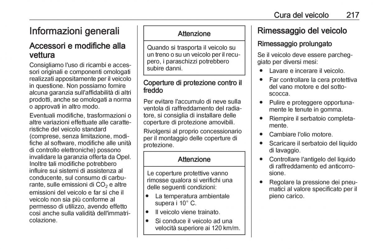 Opel Grandland X manuale del proprietario / page 219