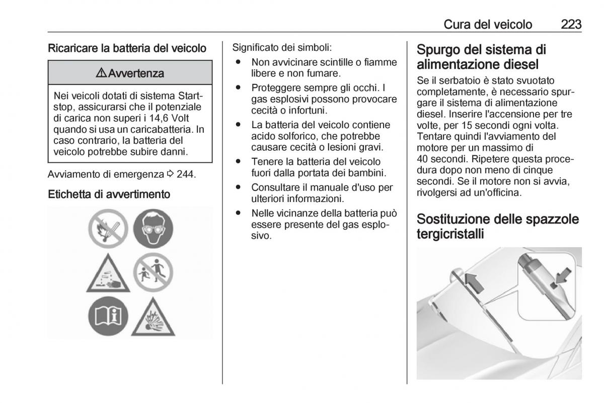 Opel Grandland X manuale del proprietario / page 225