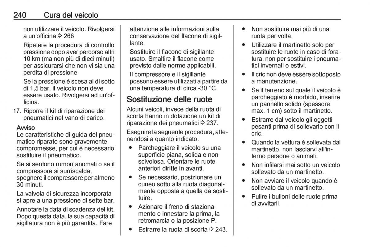 Opel Grandland X manuale del proprietario / page 242