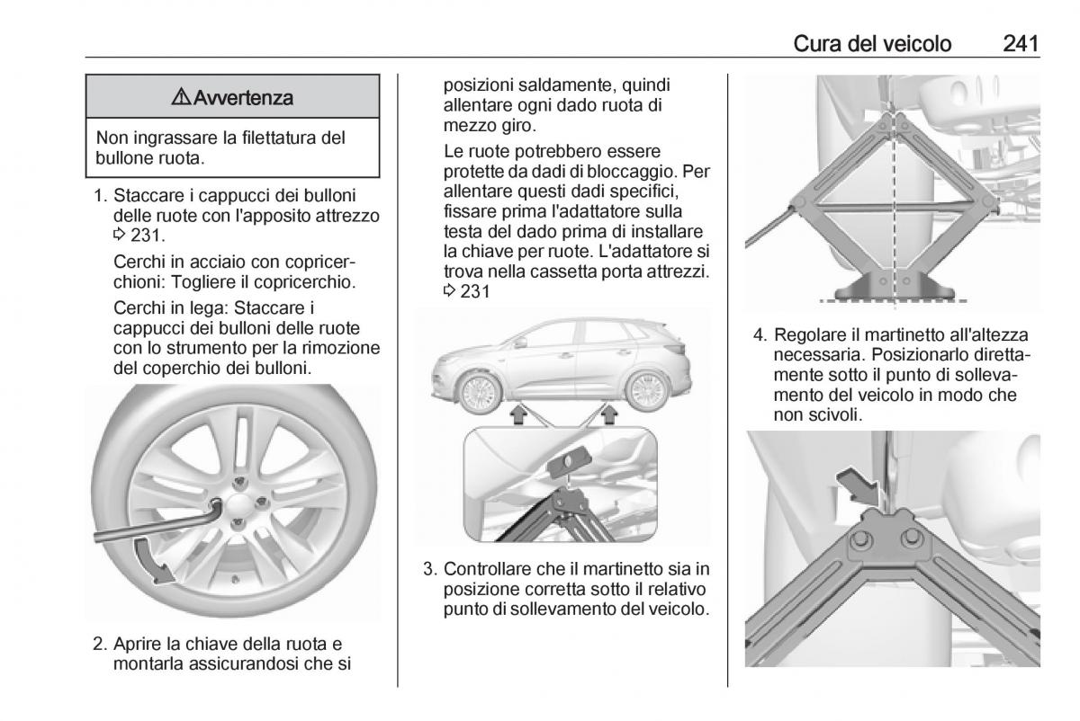 Opel Grandland X manuale del proprietario / page 243