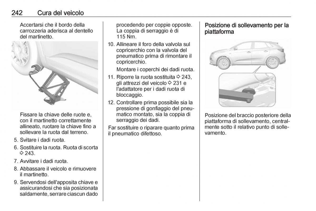 Opel Grandland X manuale del proprietario / page 244