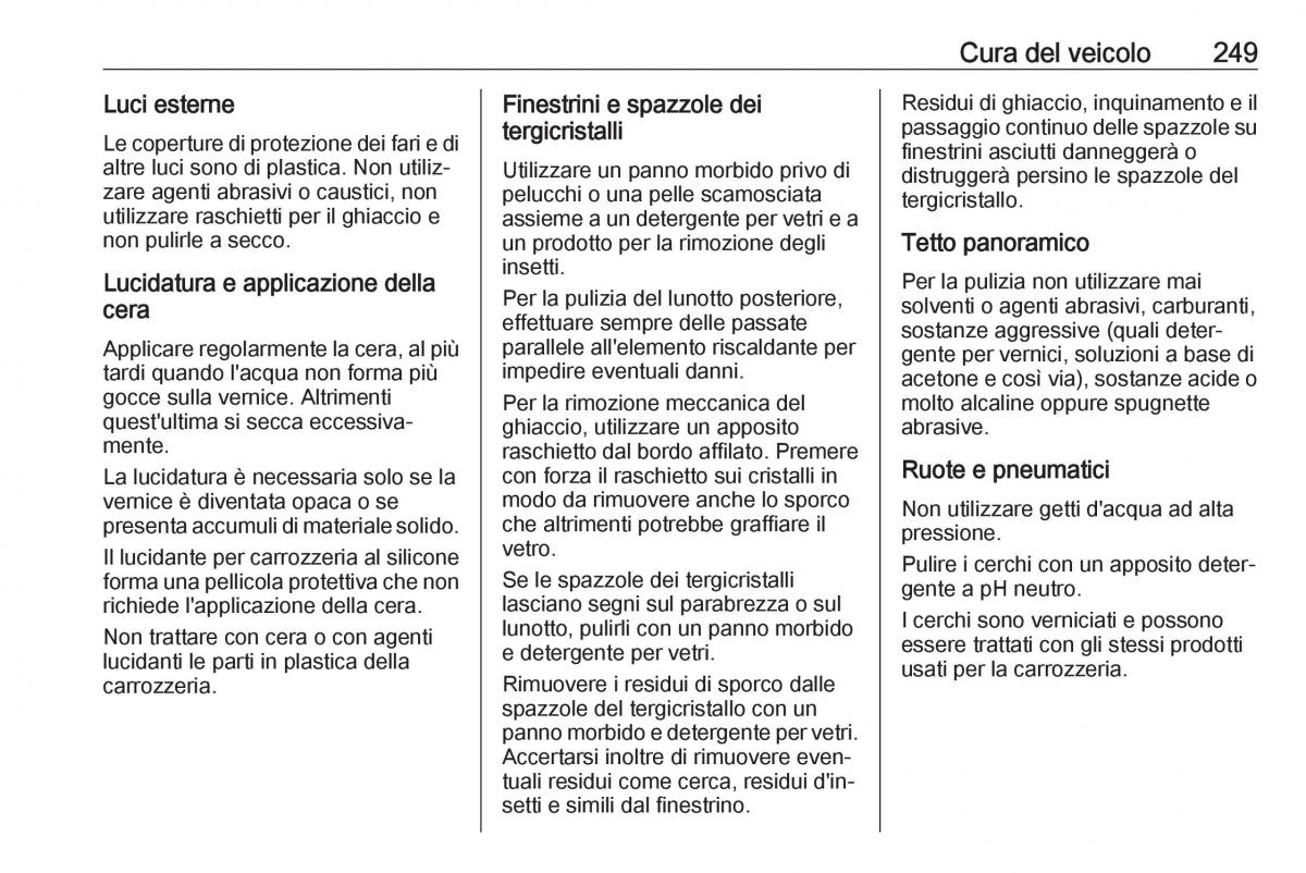 Opel Grandland X manuale del proprietario / page 251