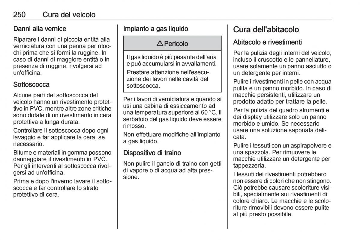 Opel Grandland X manuale del proprietario / page 252