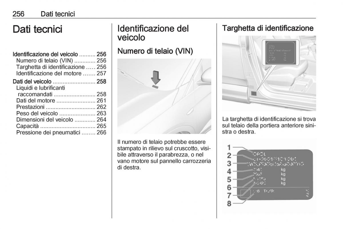 Opel Grandland X manuale del proprietario / page 258