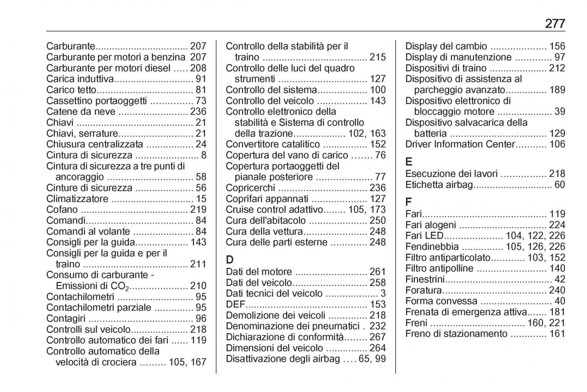 Opel Grandland X manuale del proprietario / page 279