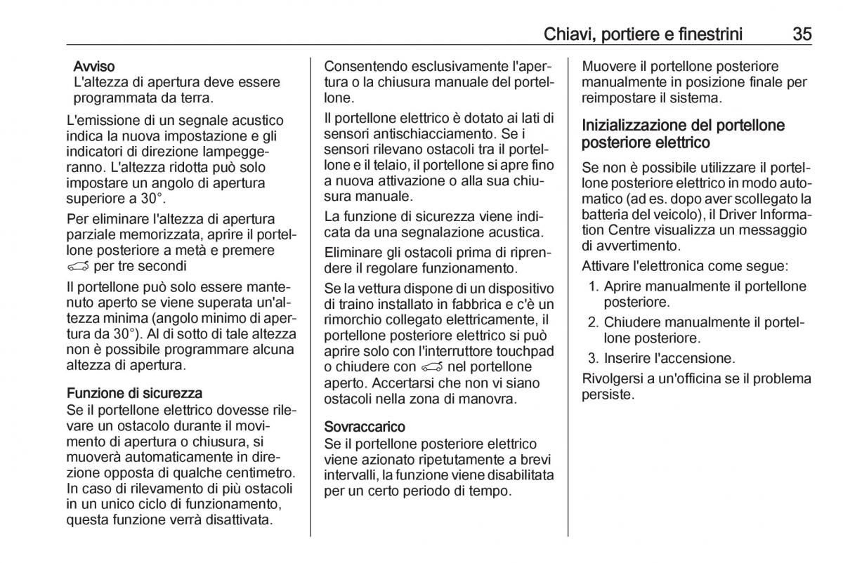 Opel Grandland X manuale del proprietario / page 37