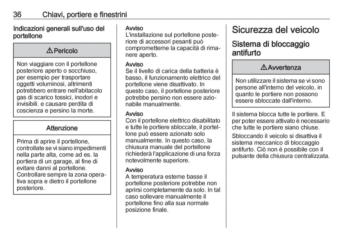 Opel Grandland X manuale del proprietario / page 38