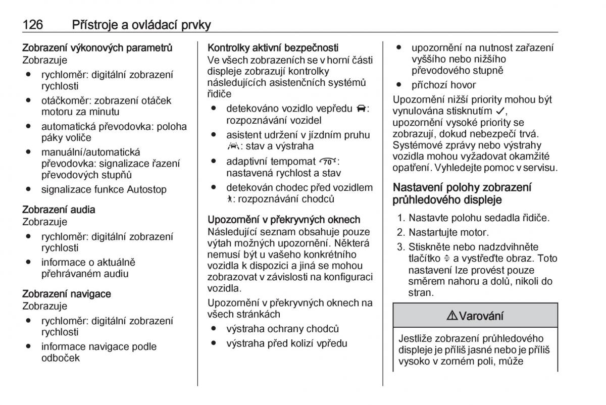 Opel Insignia B navod k obsludze / page 128