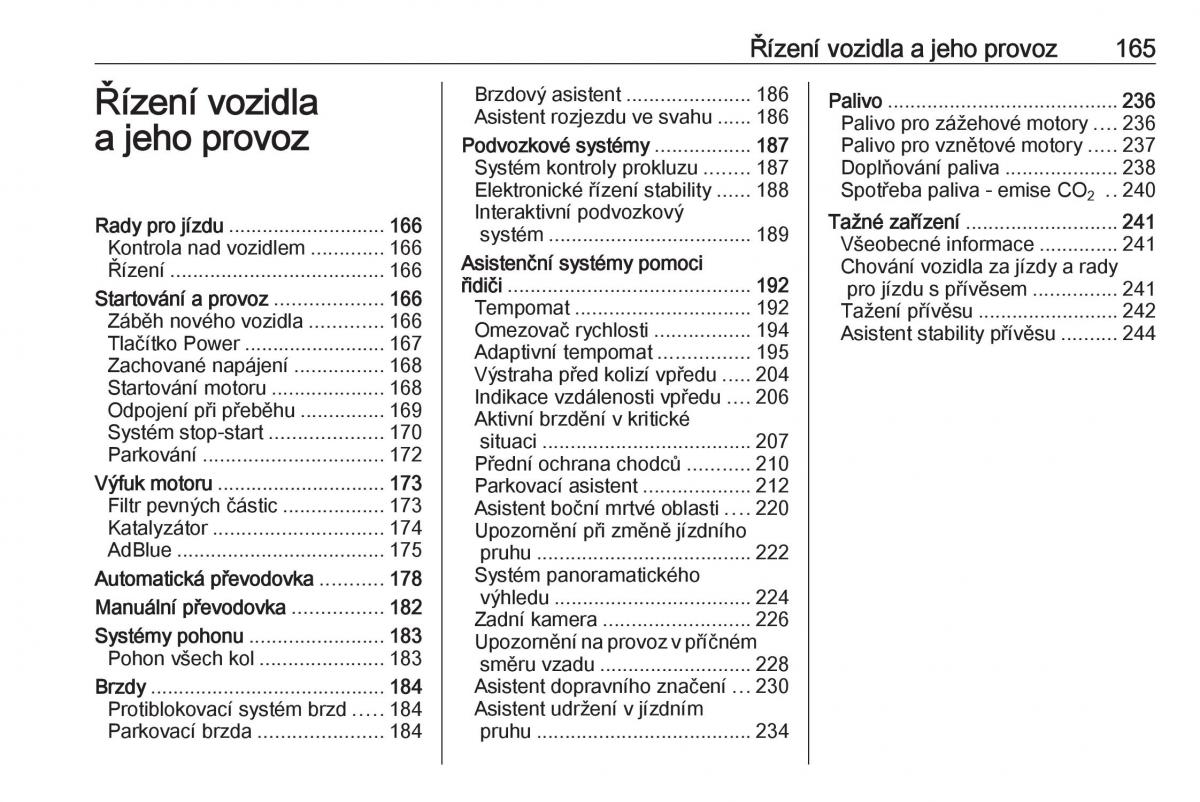 Opel Insignia B navod k obsludze / page 167