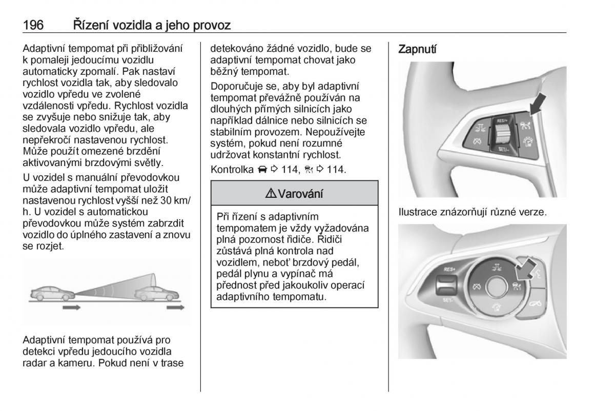 Opel Insignia B navod k obsludze / page 198