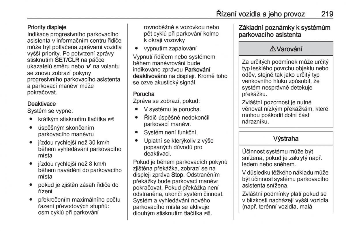 Opel Insignia B navod k obsludze / page 221