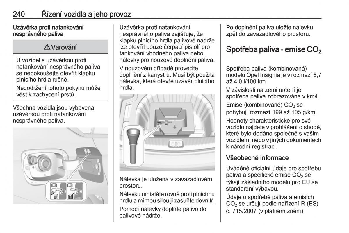 Opel Insignia B navod k obsludze / page 242