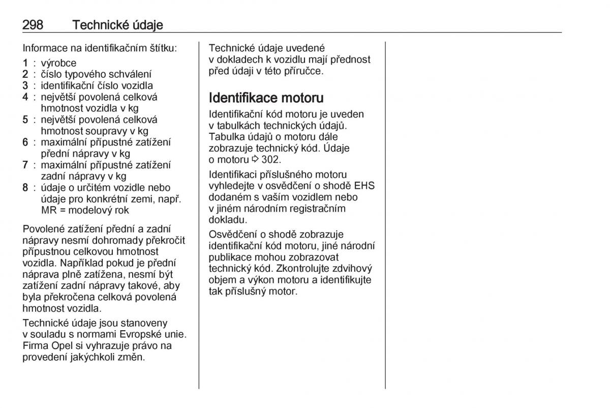 Opel Insignia B navod k obsludze / page 300
