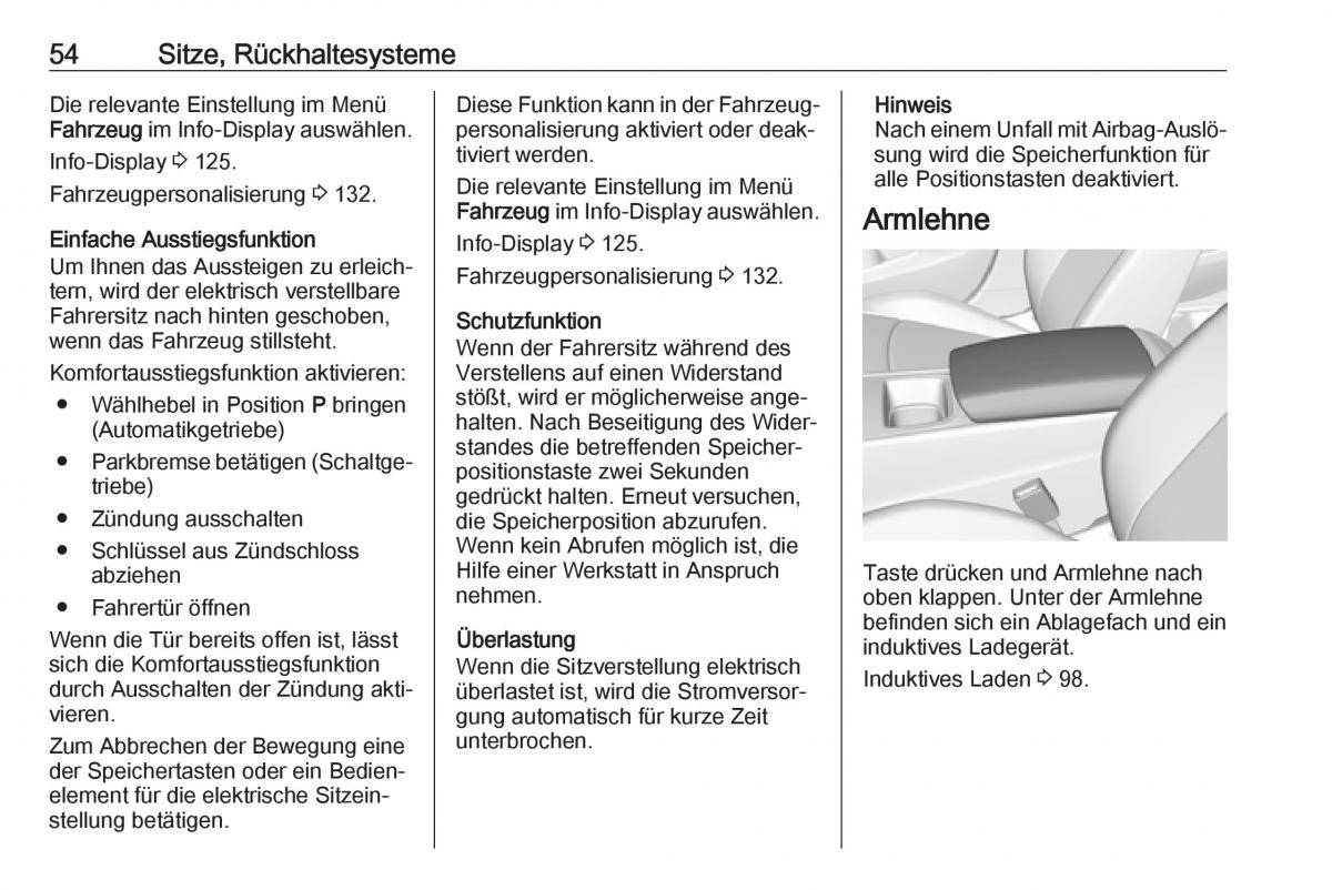 Opel Insignia B Handbuch / page 56