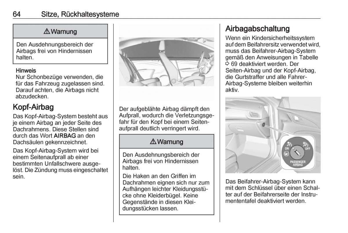 Opel Insignia B Handbuch / page 66