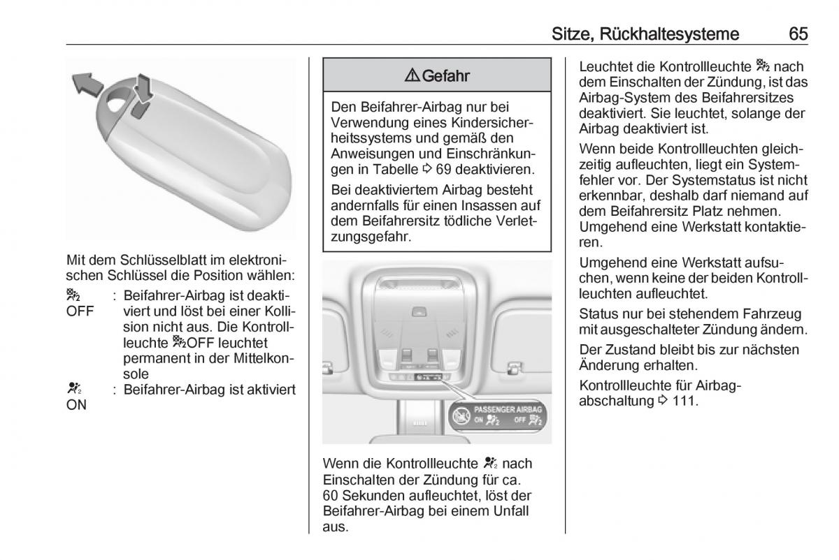 Opel Insignia B Handbuch / page 67