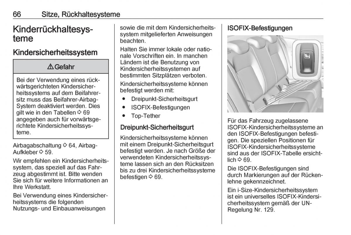 Opel Insignia B Handbuch / page 68