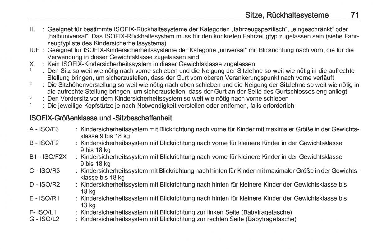 Opel Insignia B Handbuch / page 73