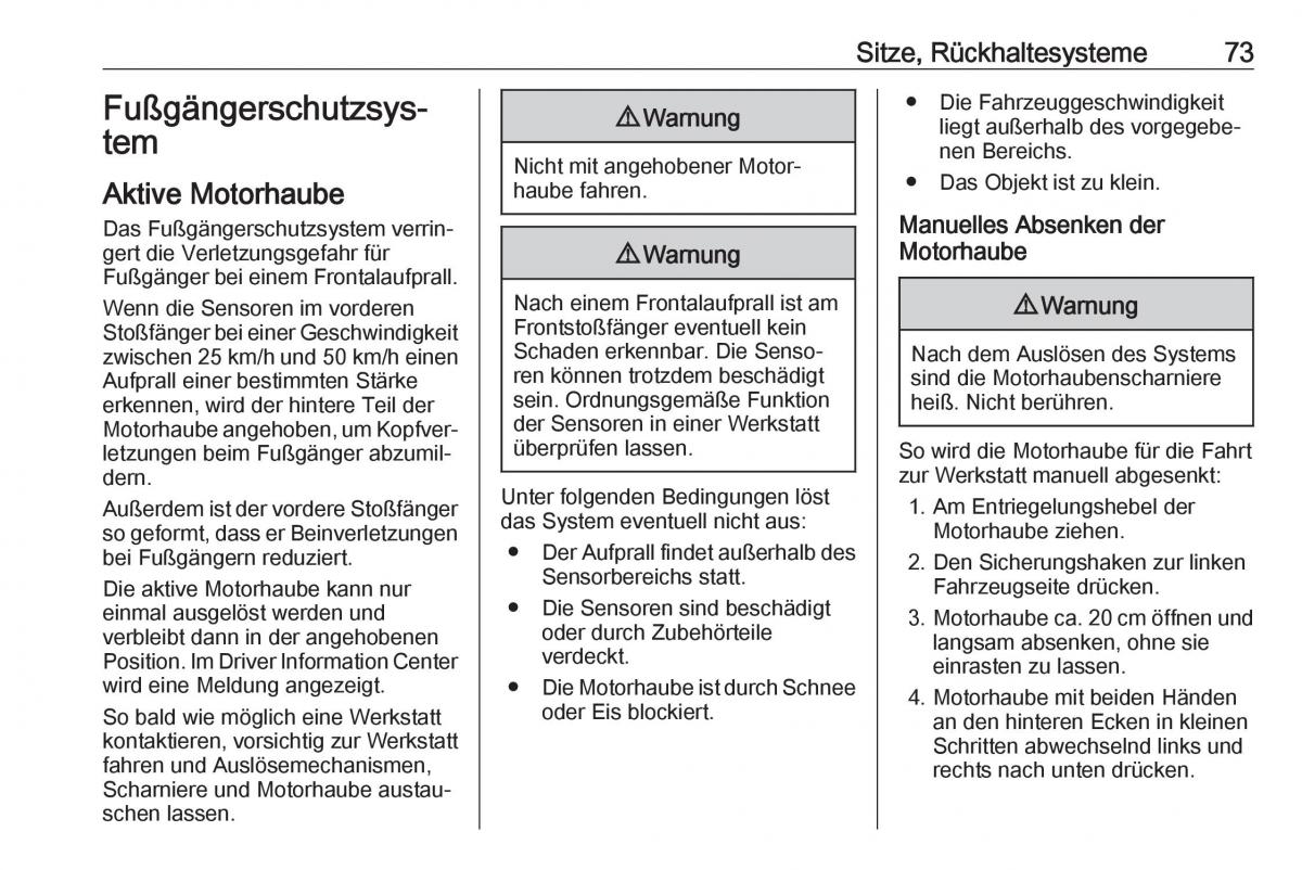 Opel Insignia B Handbuch / page 75