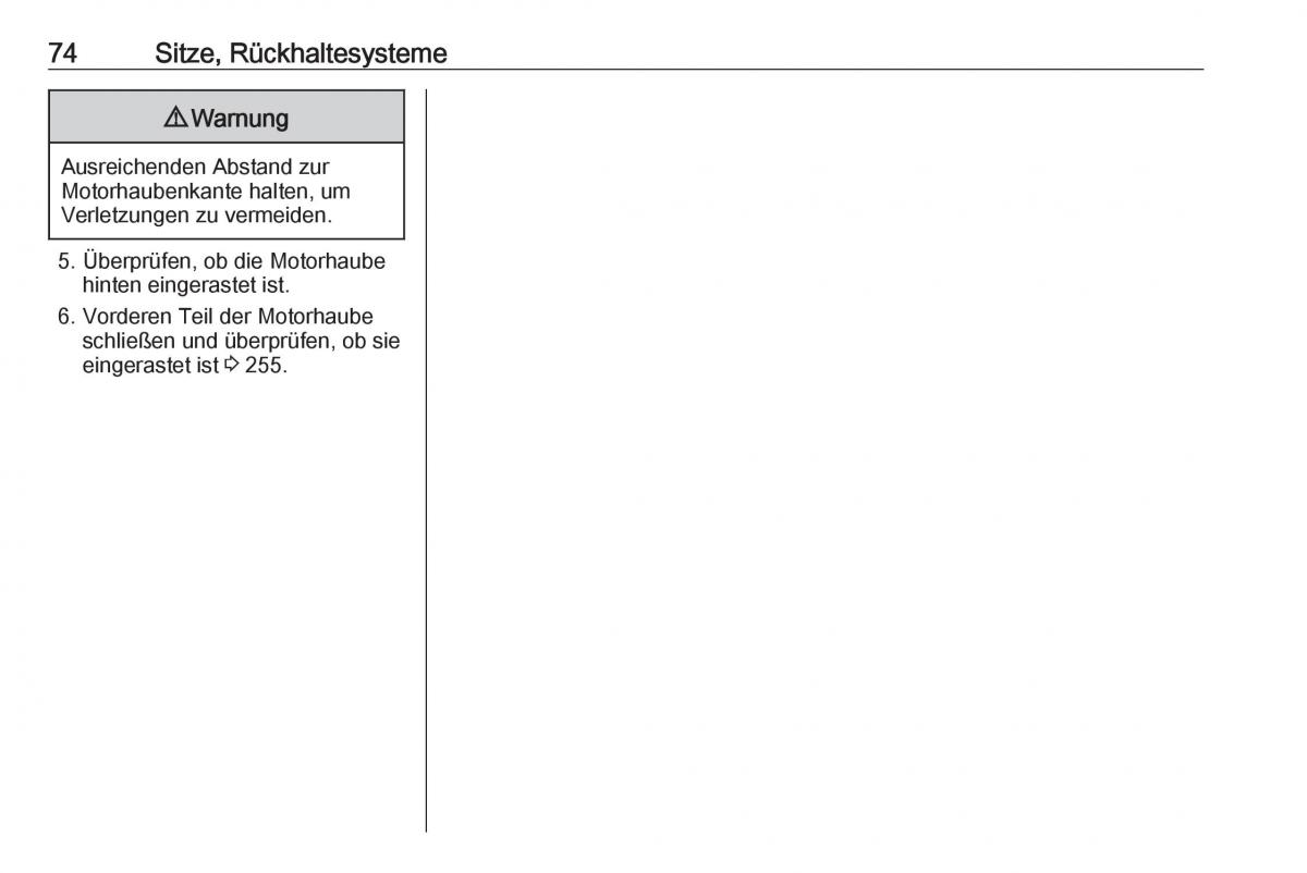 Opel Insignia B Handbuch / page 76